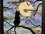 Moonlight Cat Canvas Friday October 21st 6:30-8:30pm