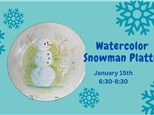 Watercolor Snowman Class at TIME TO CLAY