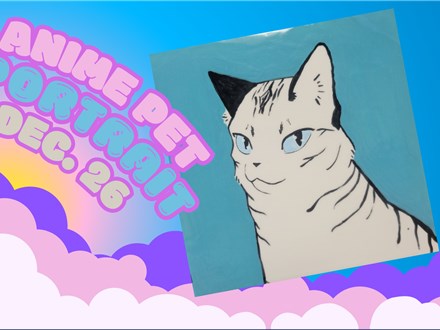 "Anime Pet Portrait" Ceramic Tile Class Ages Teen+ 12/26/24