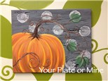 "Crackle Pumpkin" 16x20 Canvas Class Ages 10+  11/13/24