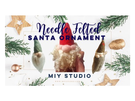 Needle Felted Ornament- Santa/Elf
