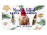 Needle Felted Ornament- Santa/Elf