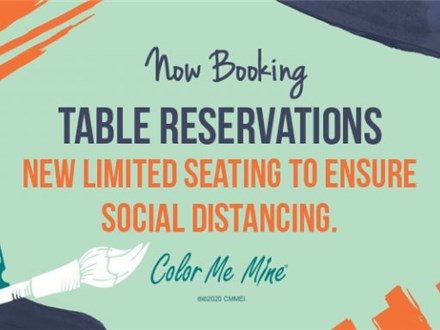 Table Reservation at Color Me Mine Wayne 