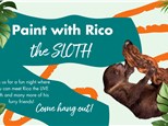 Paint with a LIVE sloth, Rico! Sunday, November 10th at 5:30pm