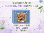 Highland Cow in Bloom Canvas Class - March 29th - $40