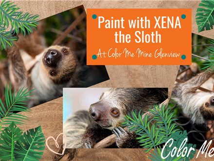 SOLD OUT! SECOND DATE: Paint with Xena the SLOTH: Saturday, December 18th 10am-12pm