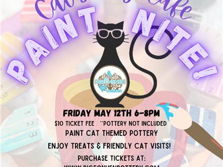 Cat Lady Cafe Paint Nite May 12th 2023