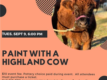 Paint With A Highland Cow-Tuesday, September 9, 6:00 pm