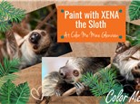 SOLD OUT Paint with Xena the Sloth: Saturday, January 22nd 10am - 12pm