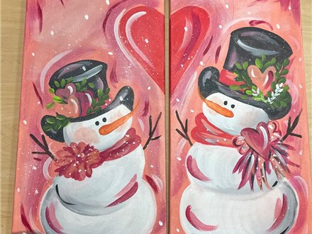 You Had Me at Merlot - Snow Love - Canvas - Friday Feb 14th - $36