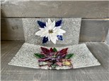 You Had Me at Merlot - Poinsettia Tray - Fused Glass - Saturday Nov 9th - $54