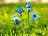You Had Me at Merlot - Fairy Garden Picks - Fused Glass - Saturday July 12th - $30