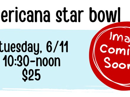 Pottery Patch Camp Tuesday, 6/ 11 POTTERY: Americana Star Bowl