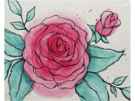 Rose Tattoo Canvas Painting