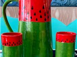 Pottery Painting - WATERMELON PITCHER AND CUP SET - Saturday, July 27th 1:00-3:00
