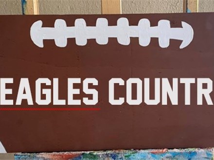 PERSONALIZED Wood Football Door Sign Saturday November 31st 1-3pm
