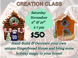 Gingerbread House Creation Class