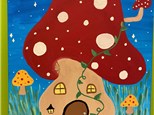Summer Camp Mushroom House Canvas Wednesday, July 27th 10am-12pm