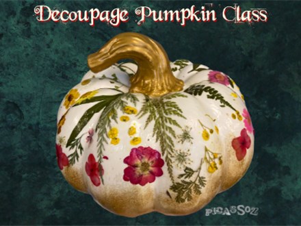 Decoupage Pumpkin Class