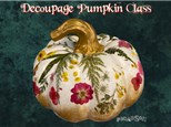 Decoupage Pumpkin Class