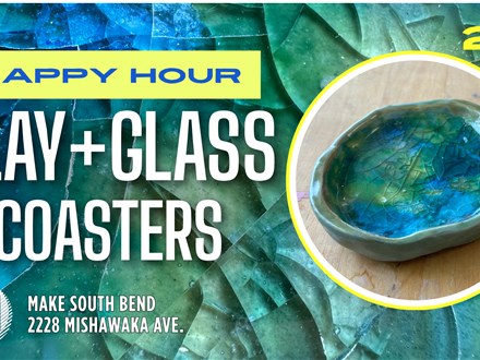Happy Hour: Clay + Glass coaster