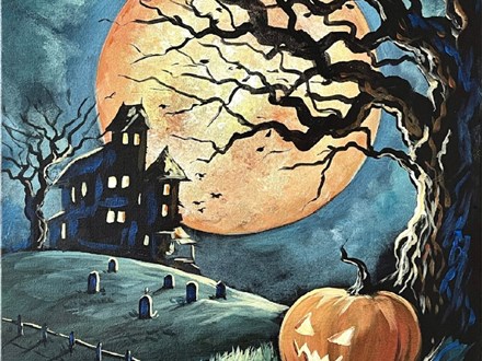 Haunted Hill Canvas Paint and Sip