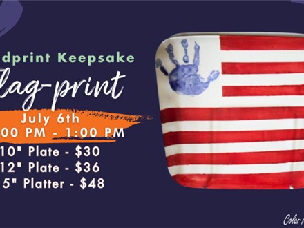 Flag-print Handprint Keepsake - July 6