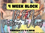 Teen Pottery Wheel June 8th, 15th, 22nd, 29th