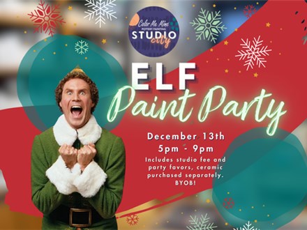 12.13.24 ELF PAINT PARTY! - Color Me Mine Studio City