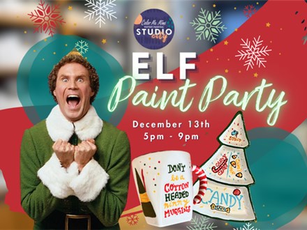 12.13.24 ELF PAINT PARTY! - Color Me Mine Studio City