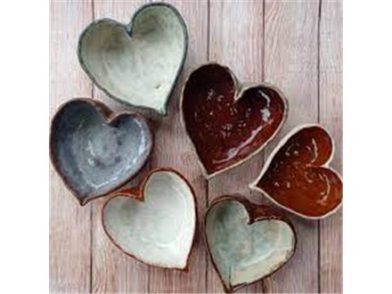 Decorative Heart Clay Bowls workshop-14+yrs