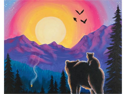 Mountain Sunset Canvas Class - Jan. 22nd - $40