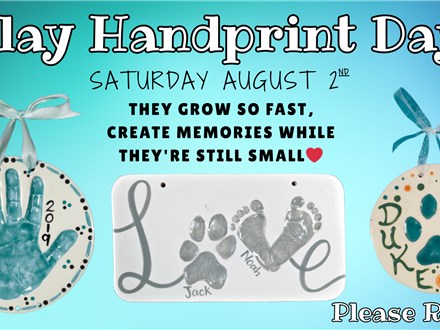Clay Handprint Day! August 2025