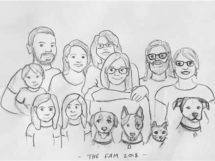 Draw a family portrait Draw a family portrait