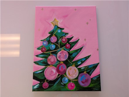 Pretty in Pinkmas Adult Canvas Class $35