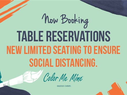 TABLE RESERVATIONS (Groups of 1-5 painters!)