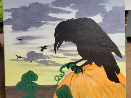 "Harvest Crow" 16x20 Canvas Class Ages Teen+ 10/7/24