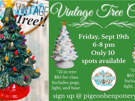 Vintage Christmas Tree Class: Friday, Sept 16, 2025