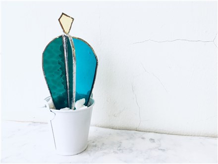 DIY Stained Glass Cactus