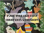 November Walk-In Clay Ornaments Workshop 11am-4pm Mon-Sat & 12pm-3pm Sun