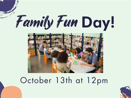 Family Fun Day: Sunday, October 13th at 12pm