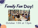 Family Fun Day: Sunday, October 13th at 12pm