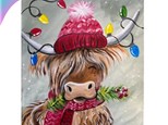 Holiday Highland Cow Paint Night