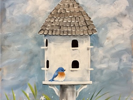 Summer Cottage Canvas Paint and Sip
