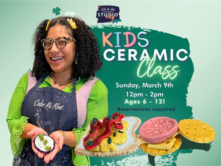 3.9.25 KIDS CERAMIC CLASS - Color Me Mine Studio City