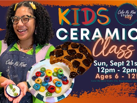 9.21.25 KIDS CERAMIC CLASS - Color Me Mine Studio City