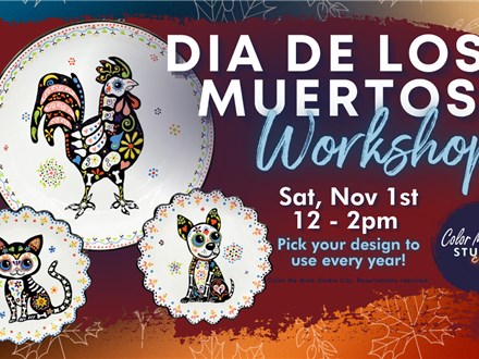 11.1.25 DIA DE LOS MUERTOS WORKSHOP - Color Me Mine Studio City
