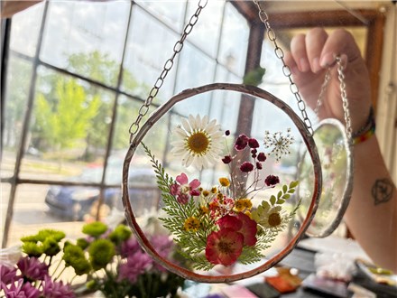 Pressed Flower Stained Glass