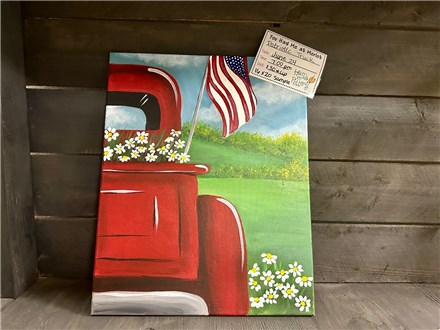 You Had Me at Merlot - Patriotic Truck - Canvas - June 24th - $30 & UP