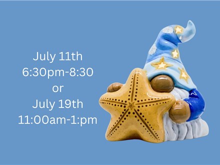 Sea Star Pottery Painting Class at TIME TO CLAY